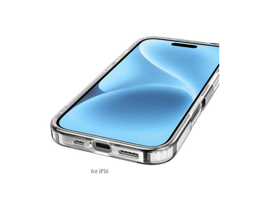 Hoco Magnetic Case for iPhone 16 - Transparent, Wireless Charging Hoco Magnetic Case for iPhone 16 - Transparent, Wireless Charging